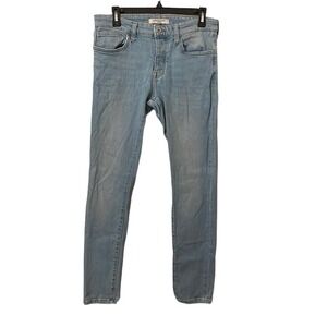 Forever 21 Men's Denim Blue Slim Button Fly Straight Jeans Size 33